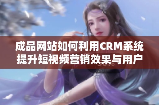 成品网站如何利用CRM系统提升短视频营销效果与用户体验