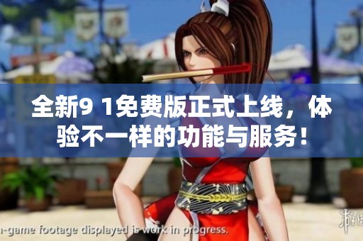 全新9 1免费版正式上线，体验不一样的功能与服务！