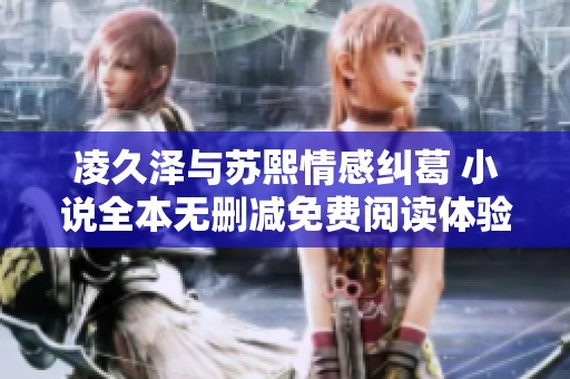 凌久泽与苏熙情感纠葛 小说全本无删减免费阅读体验