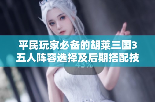 平民玩家必备的胡莱三国3五人阵容选择及后期搭配技巧分享