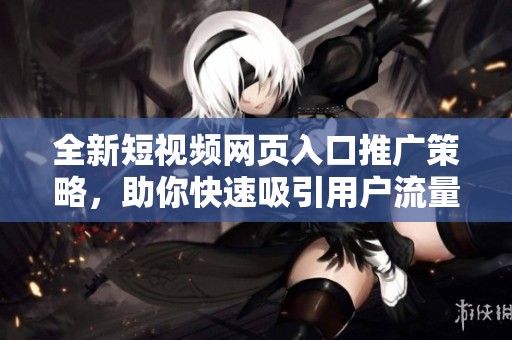 全新短视频网页入口推广策略，助你快速吸引用户流量