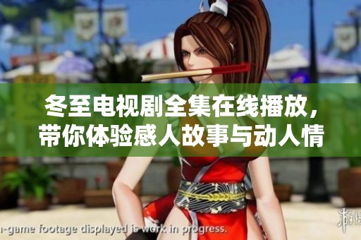 冬至电视剧全集在线播放，带你体验感人故事与动人情节