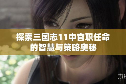 探索三国志11中官职任命的智慧与策略奥秘