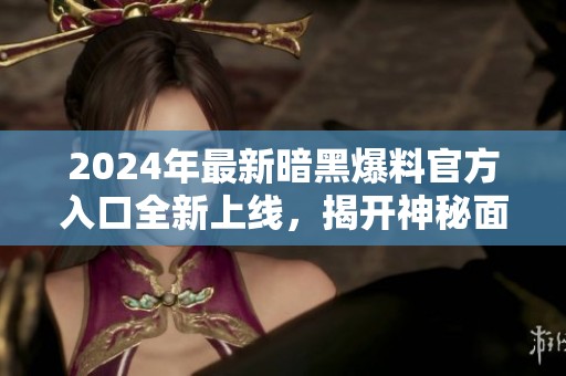 2024年最新暗黑爆料官方入口全新上线，揭开神秘面纱