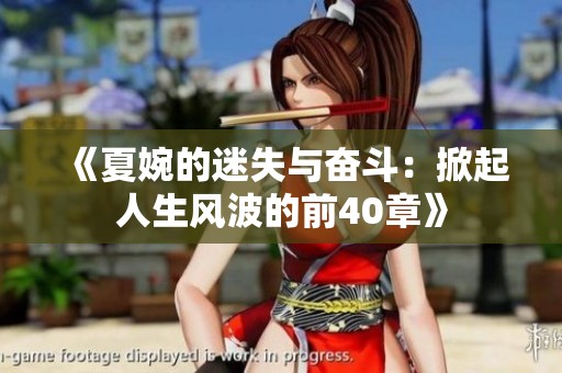 《夏婉的迷失与奋斗：掀起人生风波的前40章》
