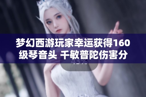 梦幻西游玩家幸运获得160级琴音头 千敏普陀伤害分析揭晓