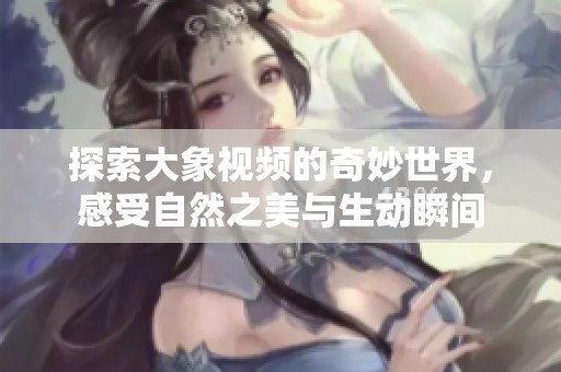 探索大象视频的奇妙世界，感受自然之美与生动瞬间