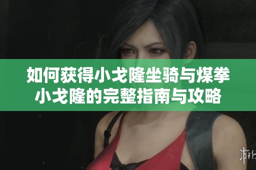 如何获得小戈隆坐骑与煤拳小戈隆的完整指南与攻略