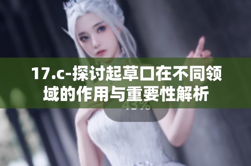 17.c-探讨起草口在不同领域的作用与重要性解析