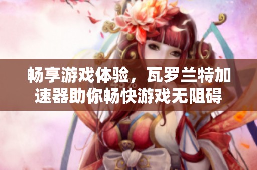 畅享游戏体验，瓦罗兰特加速器助你畅快游戏无阻碍