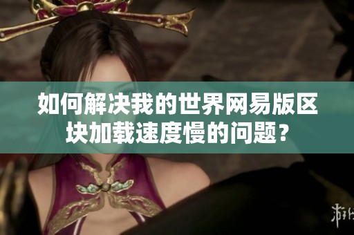 如何解决我的世界网易版区块加载速度慢的问题？