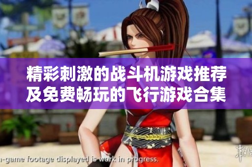 精彩刺激的战斗机游戏推荐及免费畅玩的飞行游戏合集
