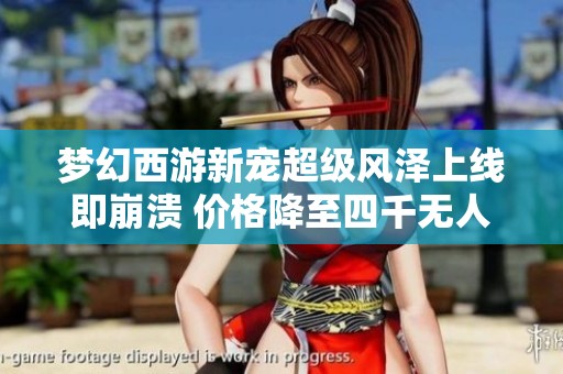 梦幻西游新宠超级风泽上线即崩溃 价格降至四千无人问津
