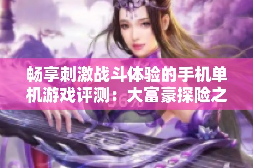 畅享刺激战斗体验的手机单机游戏评测：大富豪探险之旅
