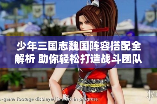 少年三国志魏国阵容搭配全解析 助你轻松打造战斗团队