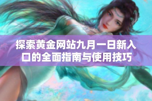 探索黄金网站九月一日新入口的全面指南与使用技巧