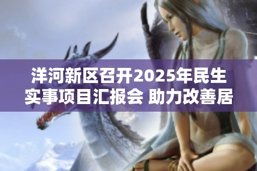 洋河新区召开2025年民生实事项目汇报会 助力改善居民生活质量