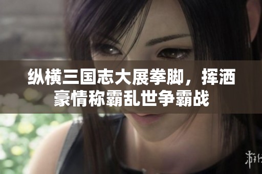 纵横三国志大展拳脚，挥洒豪情称霸乱世争霸战