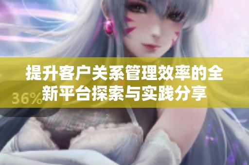 提升客户关系管理效率的全新平台探索与实践分享