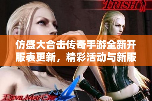 仿盛大合击传奇手游全新开服表更新，精彩活动与新服信息一览