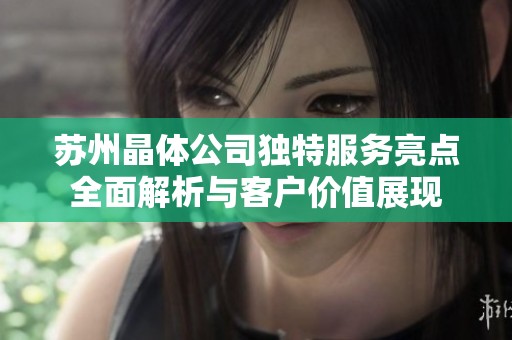 苏州晶体公司独特服务亮点全面解析与客户价值展现