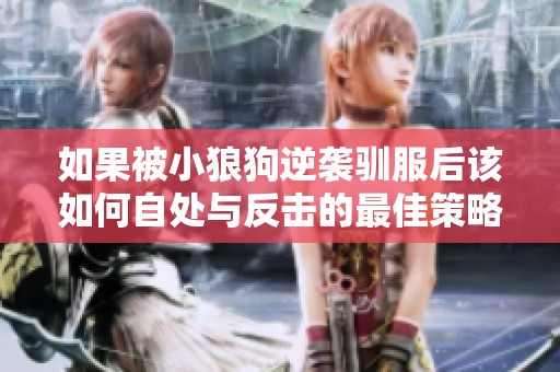 如果被小狼狗逆袭驯服后该如何自处与反击的最佳策略分享