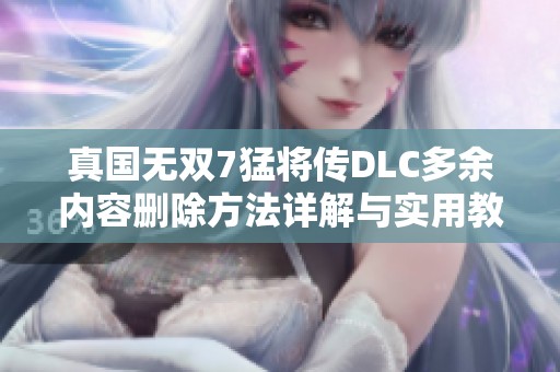 真国无双7猛将传DLC多余内容删除方法详解与实用教程