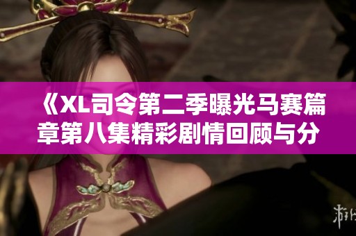 《XL司令第二季曝光马赛篇章第八集精彩剧情回顾与分析》
