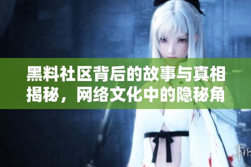 黑料社区背后的故事与真相揭秘，网络文化中的隐秘角落探索