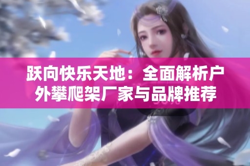 跃向快乐天地：全面解析户外攀爬架厂家与品牌推荐