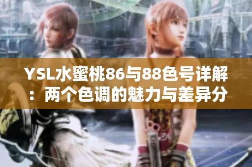 YSL水蜜桃86与88色号详解：两个色调的魅力与差异分析