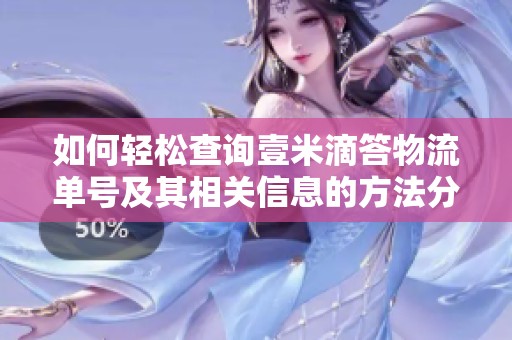 如何轻松查询壹米滴答物流单号及其相关信息的方法分享