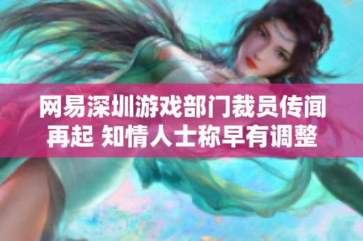网易深圳游戏部门裁员传闻再起 知情人士称早有调整计划