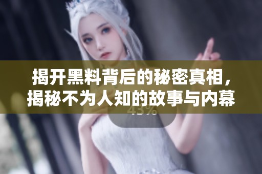 揭开黑料背后的秘密真相，揭秘不为人知的故事与内幕