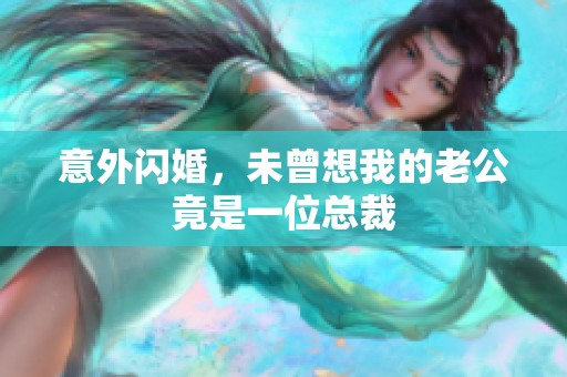 意外闪婚，未曾想我的老公竟是一位总裁