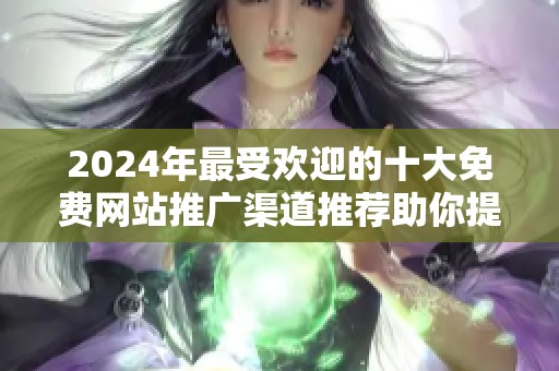 2024年最受欢迎的十大免费网站推广渠道推荐助你提升曝光率