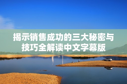 揭示销售成功的三大秘密与技巧全解读中文字幕版