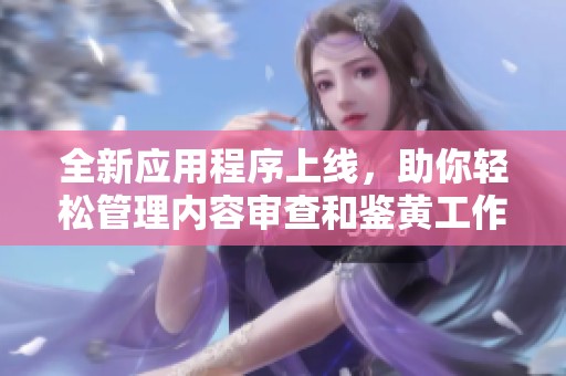 全新应用程序上线，助你轻松管理内容审查和鉴黄工作