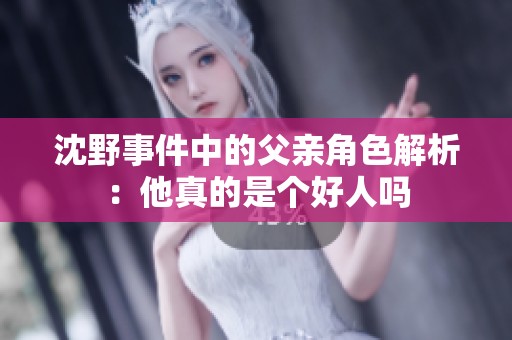沈野事件中的父亲角色解析：他真的是个好人吗