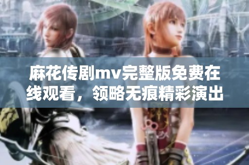 麻花传剧mv完整版免费在线观看，领略无痕精彩演出魅力