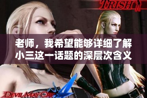 老师，我希望能够详细了解小三这一话题的深层次含义和影响