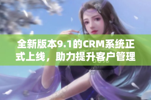 全新版本9.1的CRM系统正式上线，助力提升客户管理效率