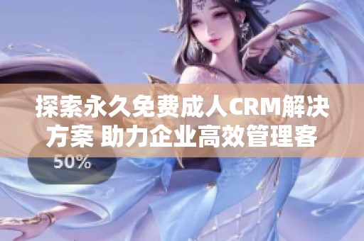 探索永久免费成人CRM解决方案 助力企业高效管理客户关系