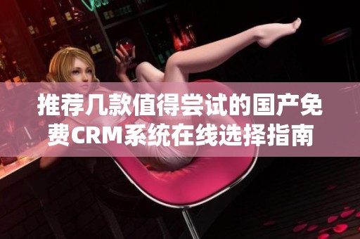 推荐几款值得尝试的国产免费CRM系统在线选择指南