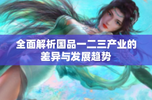 全面解析国品一二三产业的差异与发展趋势